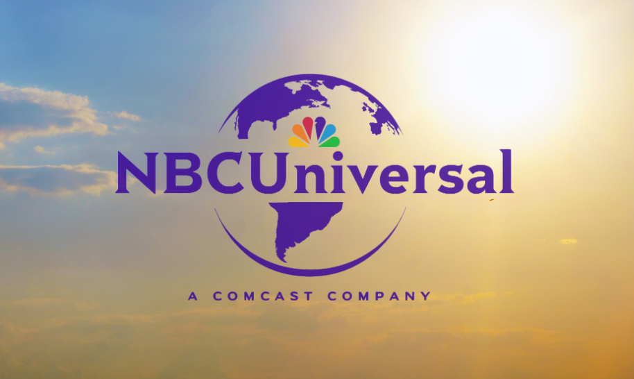 NBCUniversal logo on sky background